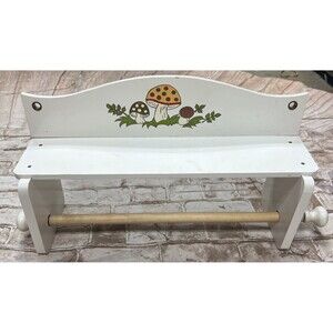 Vintage Sears‎ Roebuck And Co. 1976 Merry Mushroom Wooden Paper Towel Holder